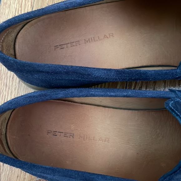Men's Navy Suede Loafers. Peter Millar size 11 - Picture 3 of 4